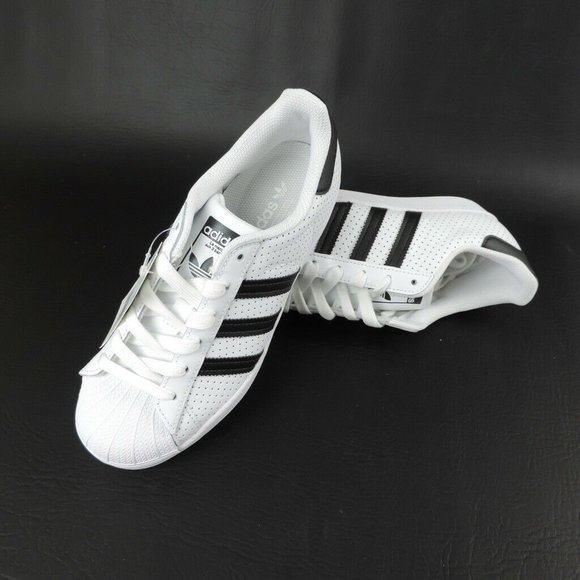 Adidas Superstar Boys Shoes White Black Originals Sneakers - Picture 11 of 11